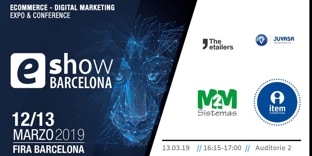 eshowesp's tweet photo. En #eShowBCN19 analizaremos las principales tendencias y retos a los que se enfrenta el sector B2B con @miguelblazquez1 de @M2MSistemas, Albert Giró de @itemint_es, @santisanchez de @theetailers_  y @youneselazizi de @JuvasaSL https://t.co/8JfQEZWo03 https://t.co/tOcL2jOYXc