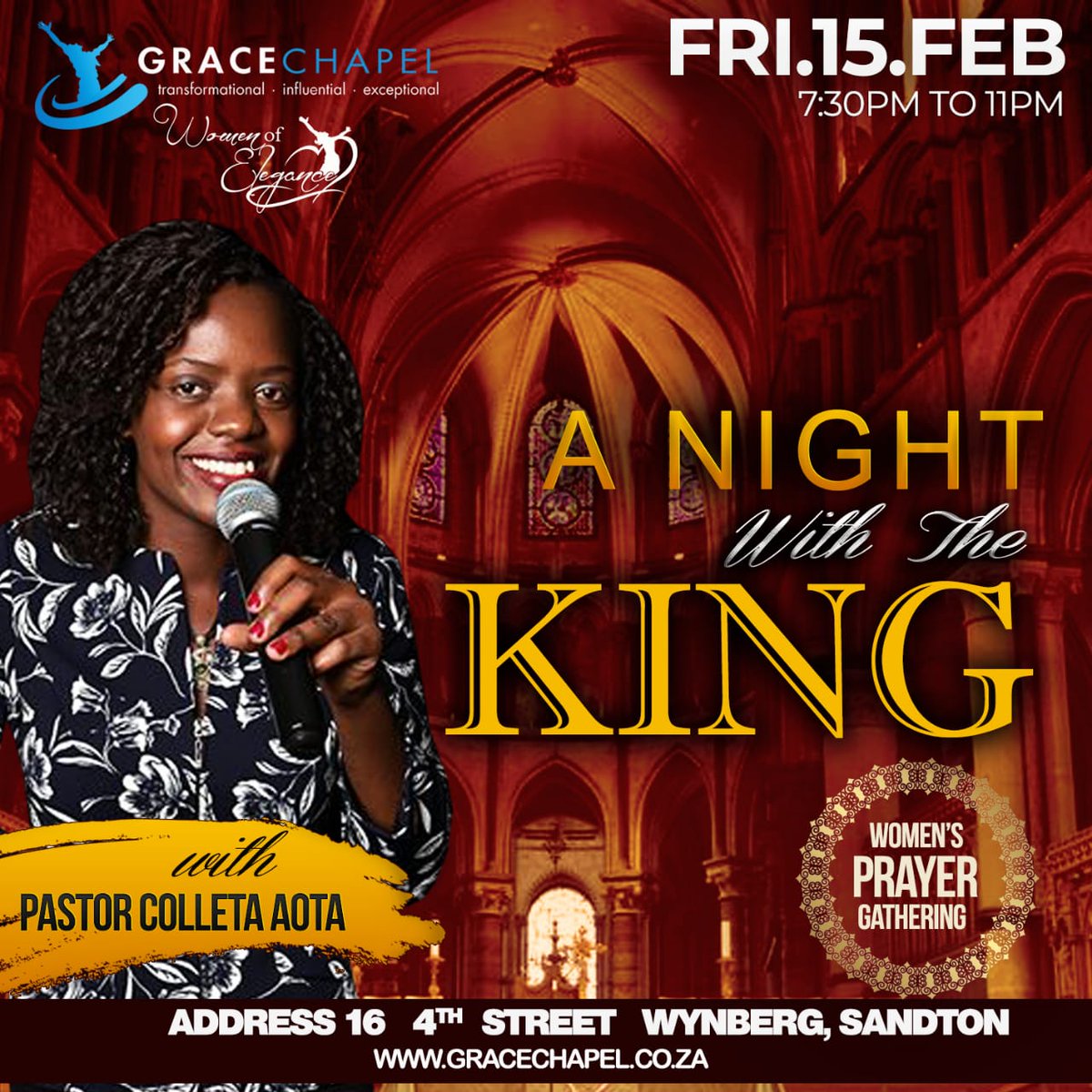 Our Night With The King last week was out of this world. I have realized that loving God doesn't make God to be better, more powerful nor benefit Him. Loving God benefits me & makes me better. Join us for another Night With the King as ladies in 2019/05/03.
#ANightWithTheKing!