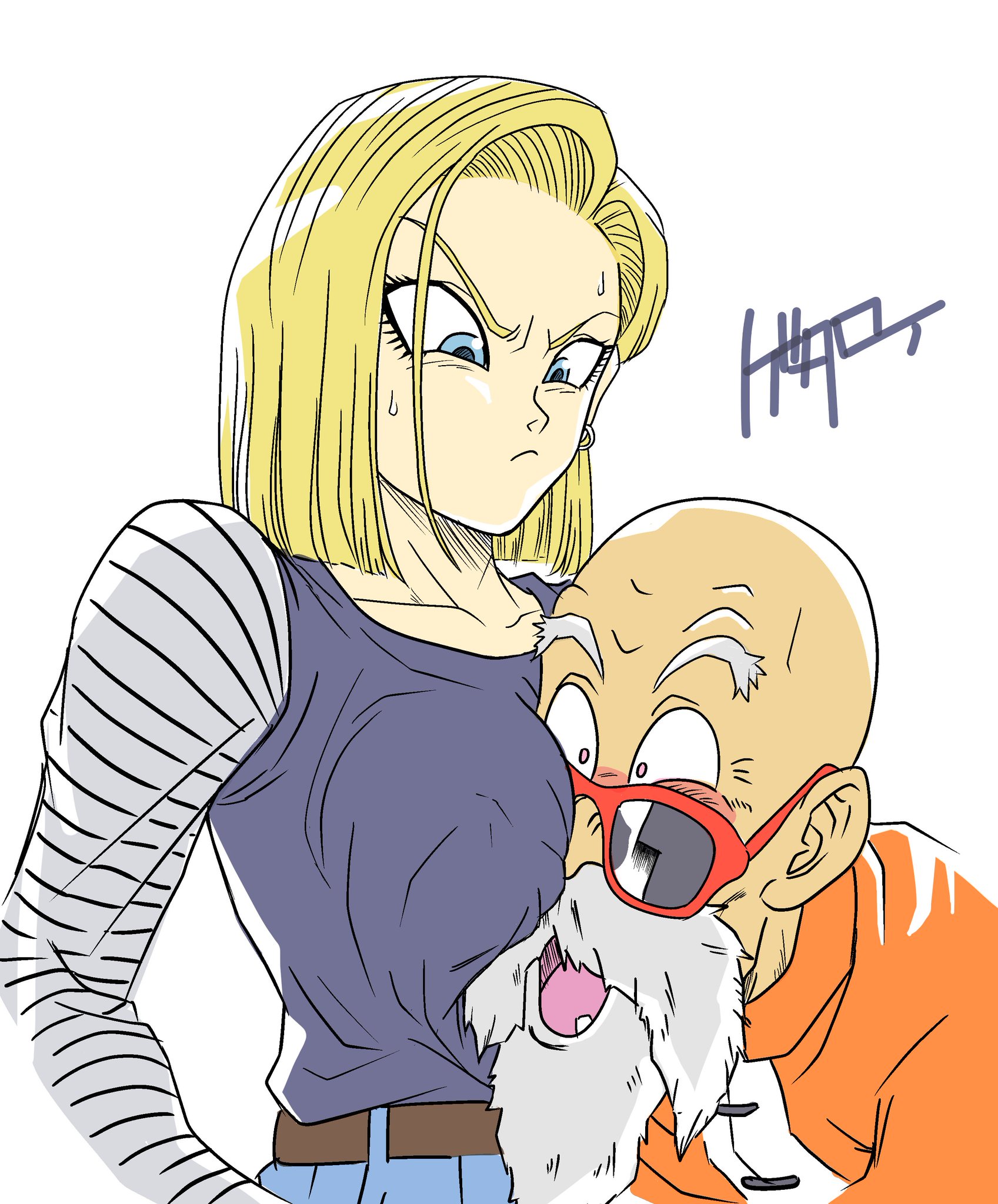 ドラゴンボール フリーザー、チチ、18号、亀仙人、魔神ブウ