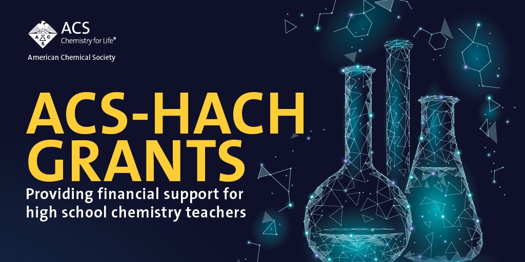 High School #Chemistry Teachers - You can receive up to $1500 for classroom supplies with the ACS #HachGrant. Learn more about the program & apply today at ow.ly/OX1v30nLKom.