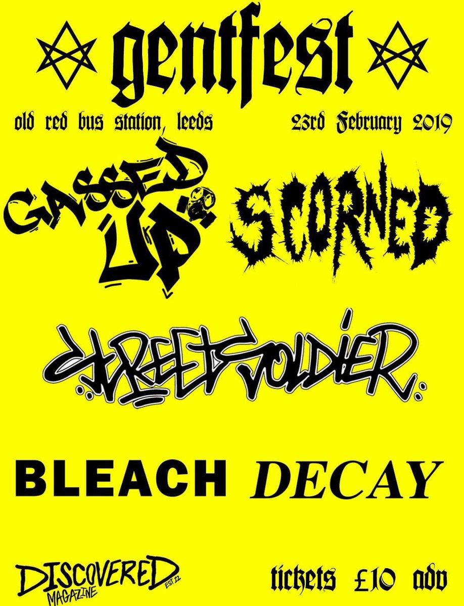 It’s been ... a ride

- another venue update
- chamber are now unable to play due to work commitments, so we welcome Scorned to the line up.

tickets: gentfest.bigcartel.com