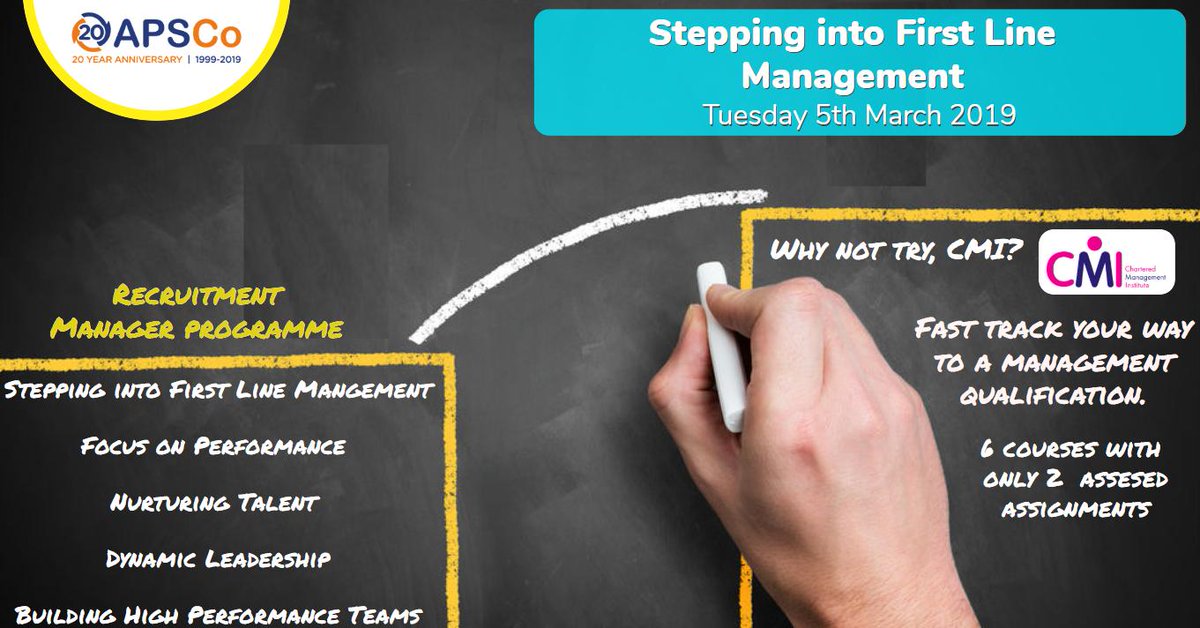 APSCoTD's tweet photo. COURSE UPDATE : As Stepping into First Line Management is coming up, this is your opportunity to get ahead this year and achieve a Management qualification. Call us on 020 3117 0910 to discuss your options. https://t.co/Yul4iEmRhu