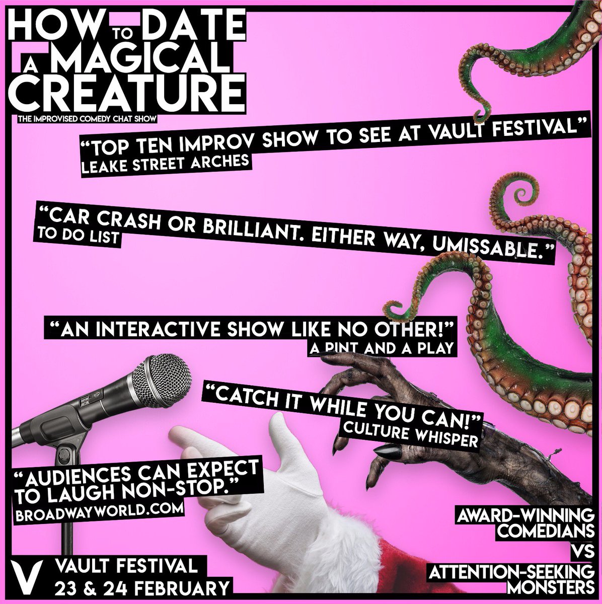 DatingCreatures's tweet photo. @hooplaimpro @SueHarrison123 @amycookehodgson @Mr_Jonah_Fazel @nicholas_oram @sallyhodgkiss @VAULTFestival 🙌🙌🙌 Saturday is sold out but there are tickets left on Sunday @VAULTFestival !!

https://t.co/ebJmn7gt6z https://t.co/H3wHu0QQ7O
