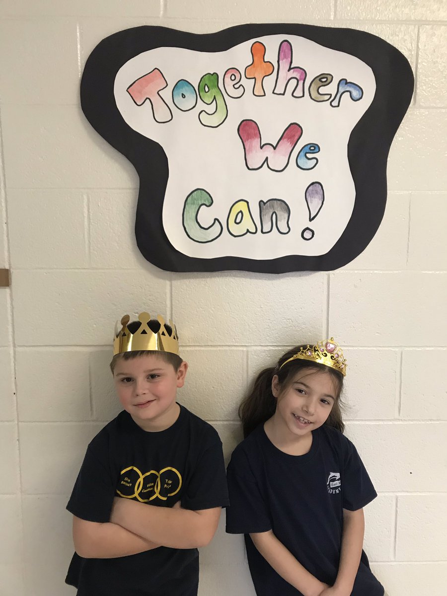 We have crowned our first King and Queen for the day at EHA. Congratulations Queen Emily and King CJ! Great job showing the Big 3- Show Respect, Value Community and Take Pride! 👸🏼🤴🏼#WeAreEHPS #TogetherWeCan #EHPSStartsWithWhy <a href="/EHavenAcademy/">East Haven Academy</a>
