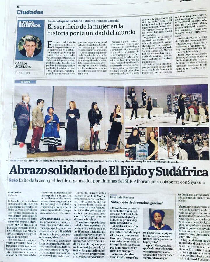 siyakulaproject's tweet photo. Newspaper articles relating to our Dinner and Fashion Show!
@institucionsek @sekalboran https://t.co/CsMzLJw7k7