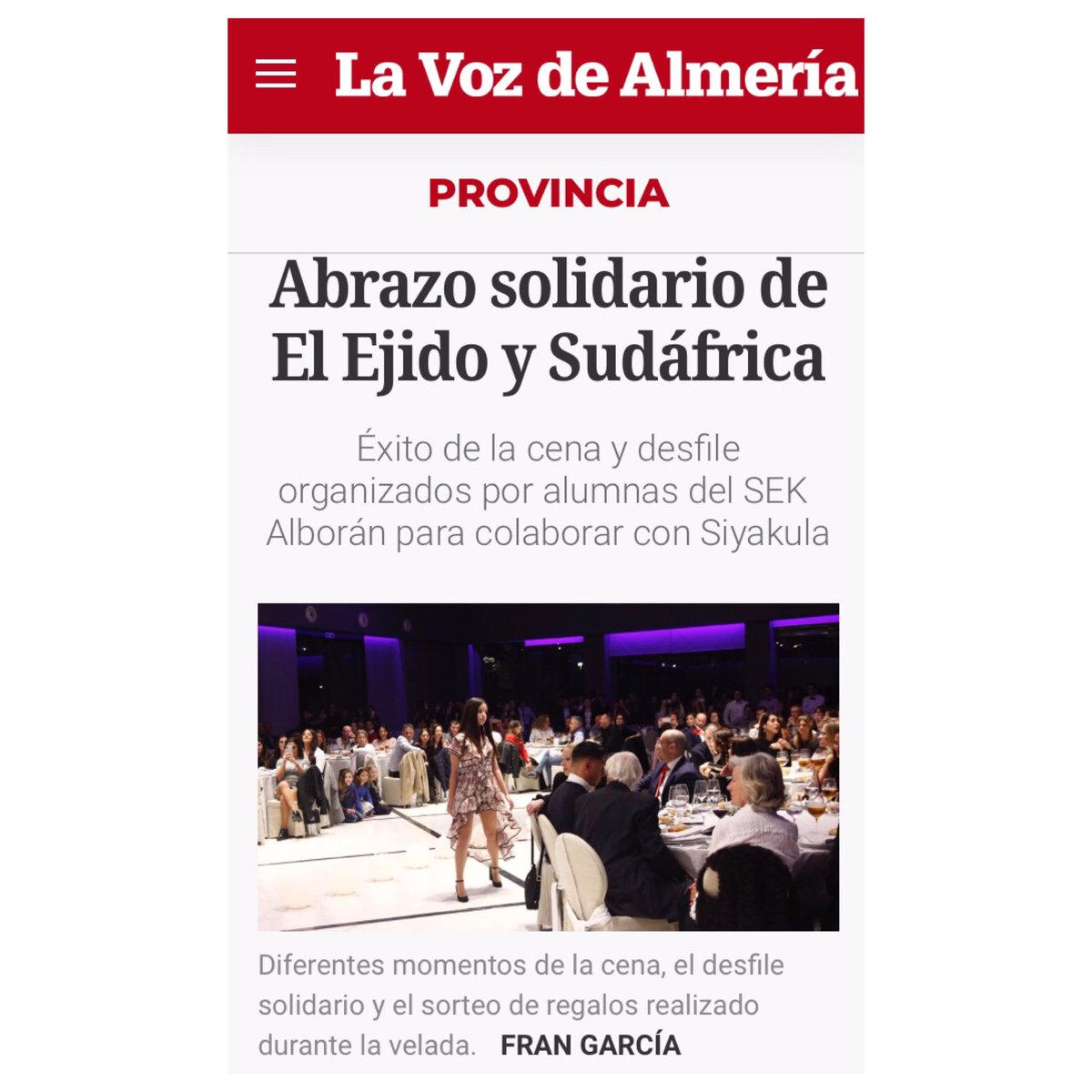 siyakulaproject's tweet photo. Newspaper articles relating to our Dinner and Fashion Show!
@institucionsek @sekalboran https://t.co/CsMzLJw7k7
