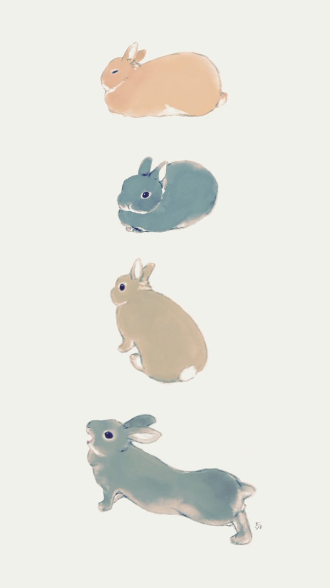 taiga15's tweet photo. 2月21日 まんじゅう型にももうじゅう型にもなるうさぎさんの絵 #ubrush https://t.co/C44cDP6WvC