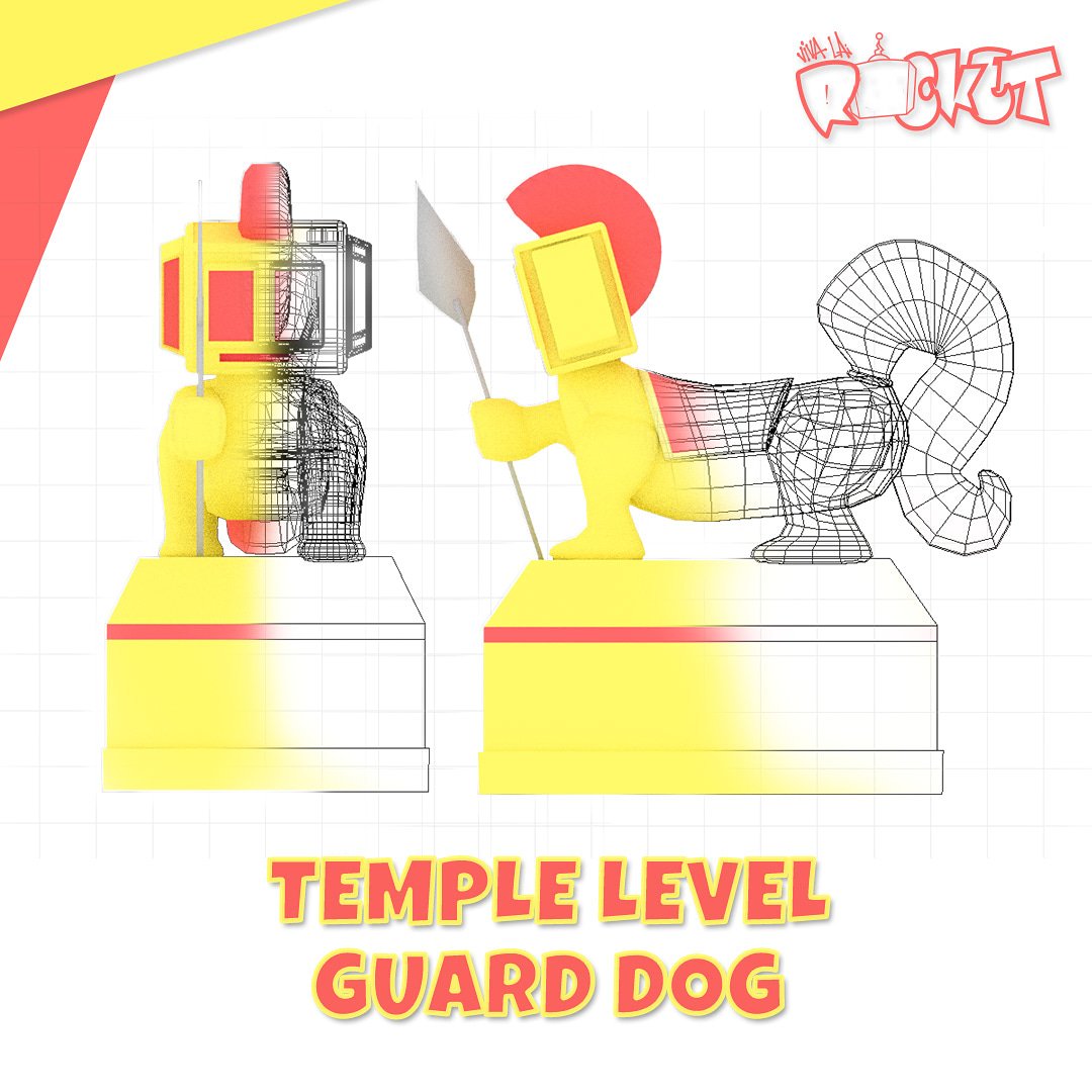 Erba_81's tweet photo. A behind the scenes look inside our Rocket inspired Temple Guard Dog... Sit boy, sit! #vivalarocket #indiegame #gamedev https://t.co/dc3rJxtV8d