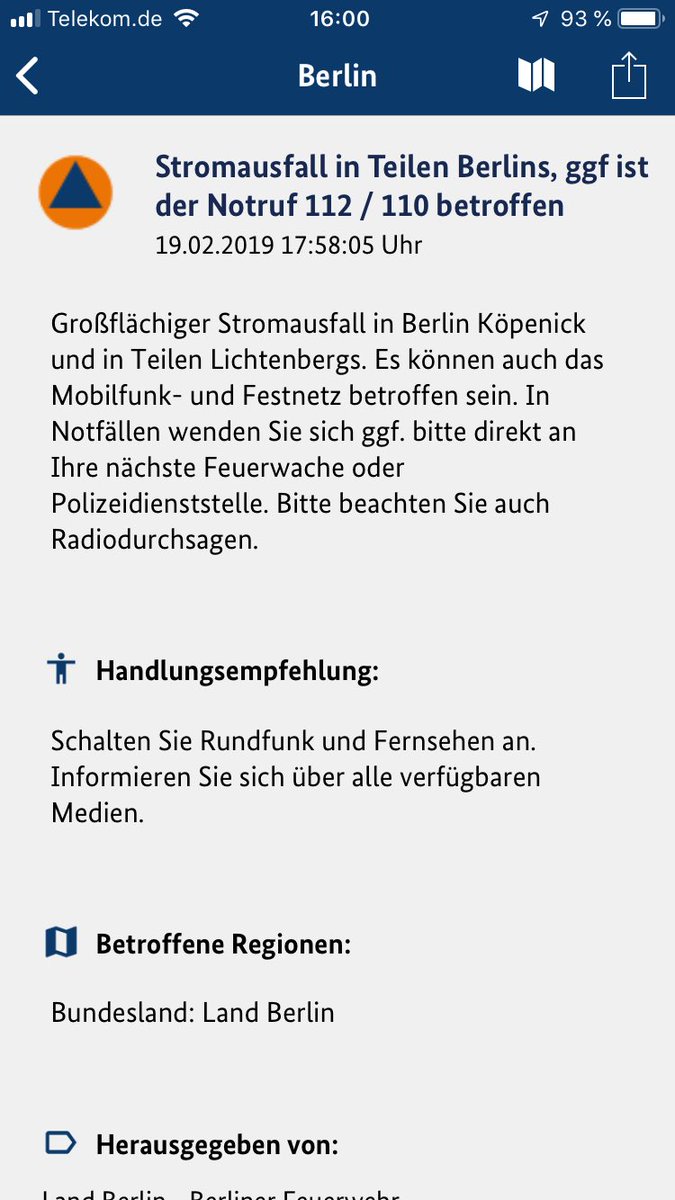 KopietzAndreas's tweet photo. Das Bundesamt für Bevölkerungsschutz empfiehlt, beim Stromausfall in Köpenick den Fernseher einzuschalten. https://t.co/mD2tW50mvC