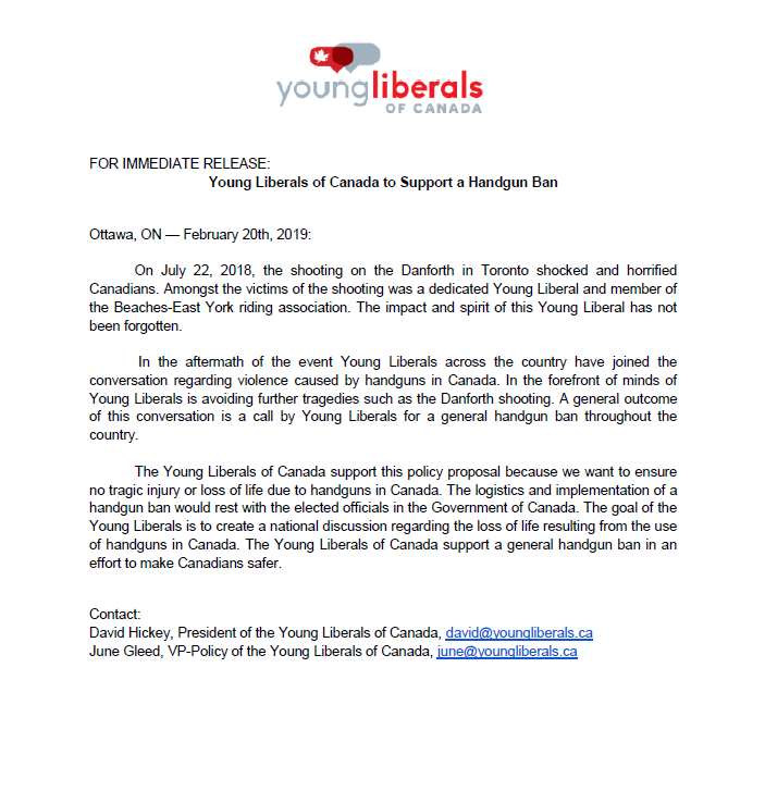 ylc_jlc's tweet photo. Today we are releasing our National Executive's call for a national ban on handguns. We urge government to act swiftly and decisively. #ProtectourFuture https://t.co/mWRHhM6y9y
