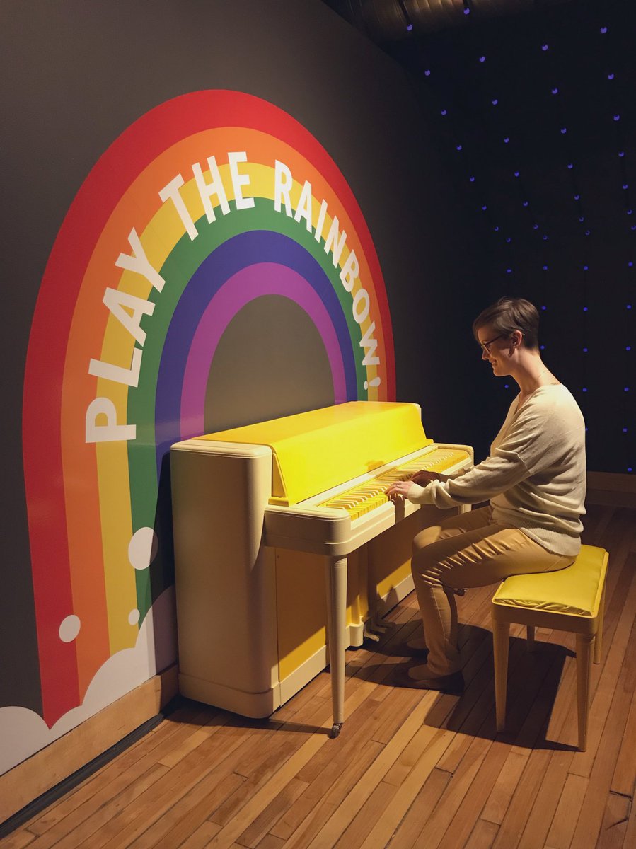 THEMUSEUM's tweet photo. When you match the piano, photos are a must! Dress in your favourite colours and explore SPECTRUM at #THEMUSEUM today, open until 9pm ๐ #ColourTripping https://t.co/WojS0XrVCv
