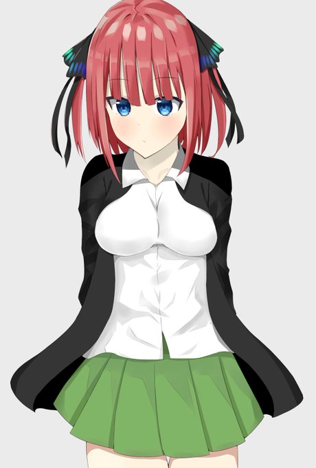 ハツナギさんがTwitterに投稿した中野二乃(五等分の花嫁)のイラスト。