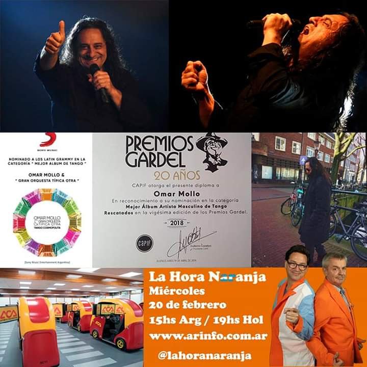 lahoranaranja's tweet photo. Hoy en @lahoranaranja entrevista con Omar Mollo! #tango #lahoranara #conectandohistorias 15hs Argentina 19hs Holanda @RadioArinfo https://t.co/SX6Y652vVL