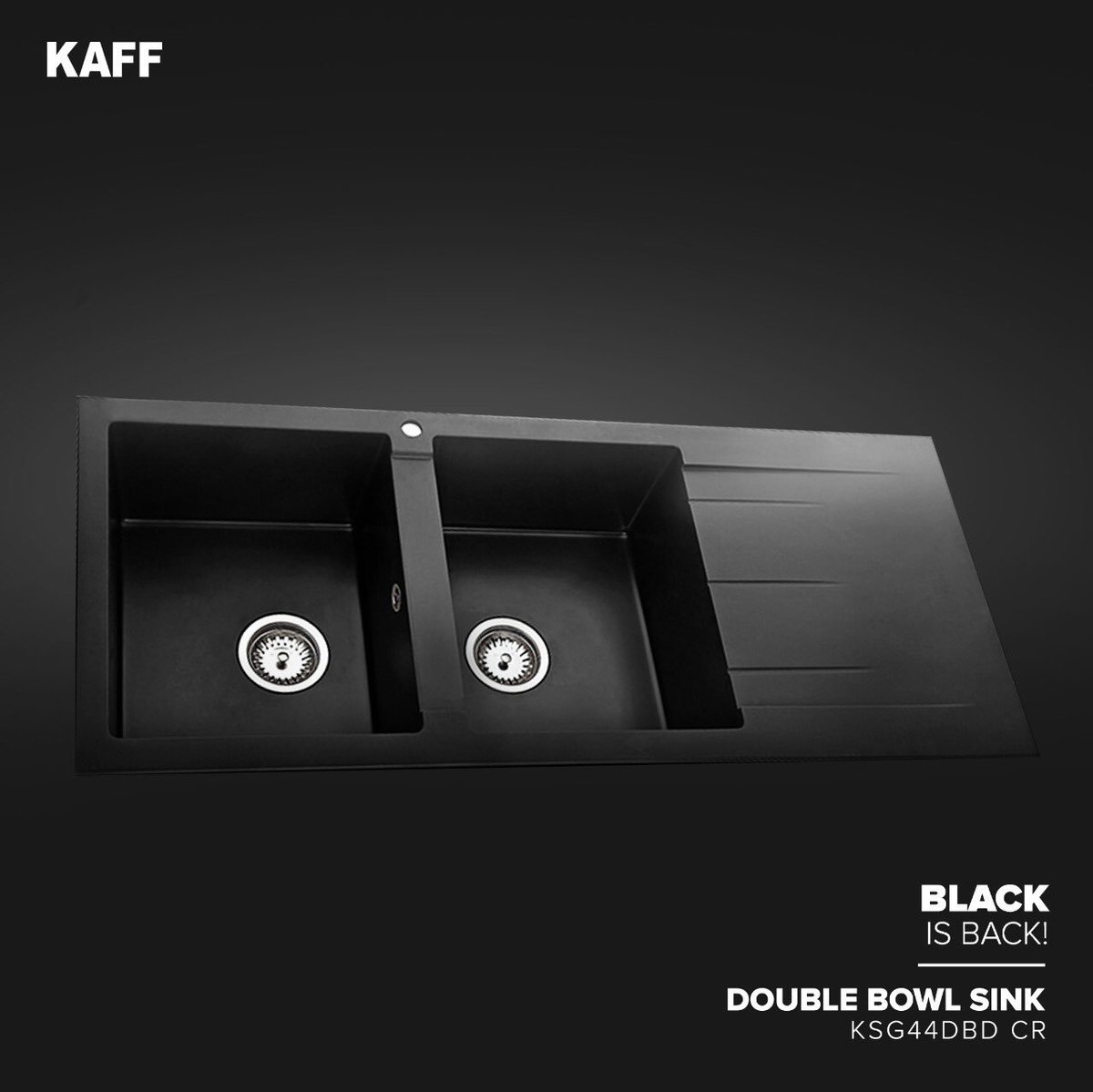 kaffindia's tweet photo. Whether your goal is an entire cookhouse makeover or simply sprucing up your kitchen space; a ‘black’ kitchen sink is the chic and bold choice you can count on. #KAFF #Kaffworld #kaffkitchens #kaffkitchenappliances #worldinyourkitchen #kitchensinks #kithcentips #decorideas https://t.co/qsKG4inq47