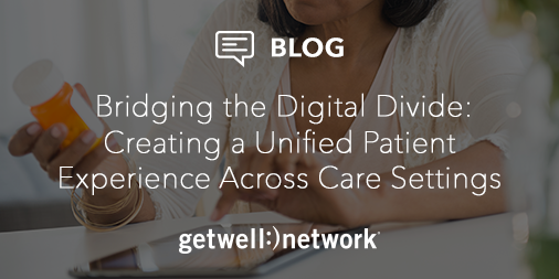 GetWellNetwork's tweet photo. NEW ON THE BLOG // What's the key to repairing the fractured patient journey? #GetWellLoop general manager @Todd_GetWell shares his thoughts in our latest blog post: Bridging the Digital Divide: Creating a Unified Patient Experience Across Care Settings | https://t.co/F8Cm0RiTGt https://t.co/LwfprLruvZ