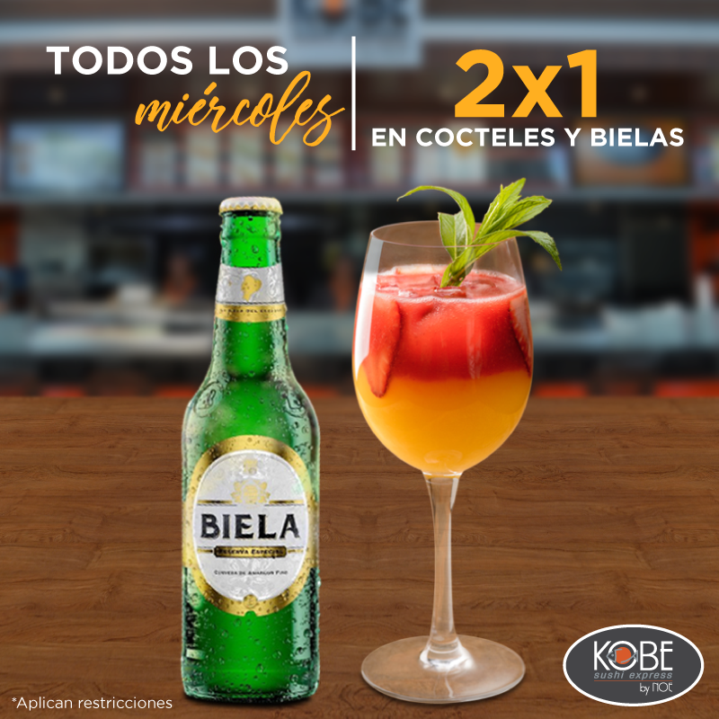 KobeSushiExpres's tweet photo. Ahora en #Kobe todos miércoles podrás acompañar tu sushi con nuestro 2x1 en cerveza Biela y cocteles😄
Promoción disponible en:
💥Kobe Aeropuerto.
💥Kobe Urdesa, Guayaquil.
💥All You Can Eat Granados Plaza, Quito.
💥All You Can Eat La Floresta, Quito.
💥Mall Del Pacífico, Manta. https://t.co/ksQNYrbLiH