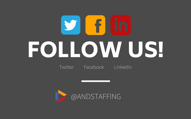ANDStaffing's tweet photo. Follow us on social media to keep up on current job postings, blogs and the latest industry news!

#socialmedia #industrynews #followus #andstaffing #jobs #staffing #recruiting #newjob https://t.co/Og7EsSpE5q