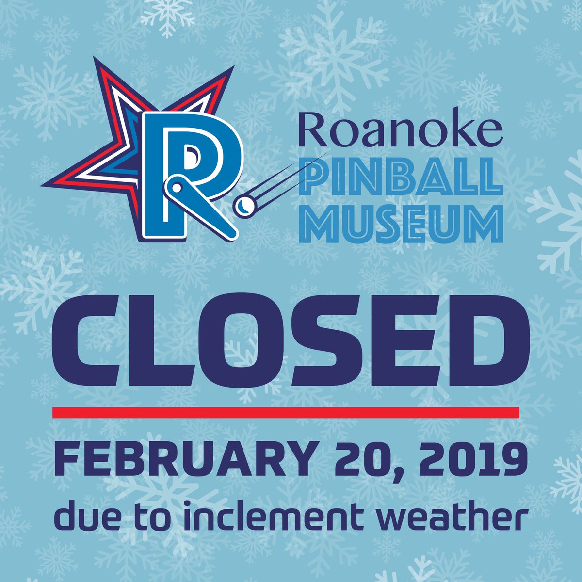 Due to the snow and ice that came to visit us we are CLOSED today. You all be safe out there!