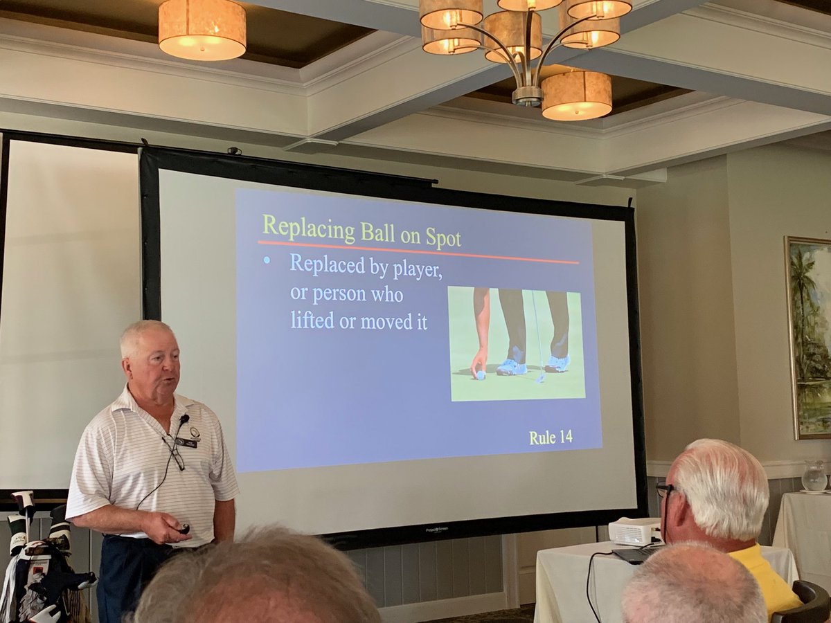 WestFloridaGolf's tweet photo. Spending the morning freshening up on the 2019 Rules. ⁦@USGA⁩ ⁦@RandA 

#westfloridagolf #2019rules https://t.co/Y7rsI1kSLU