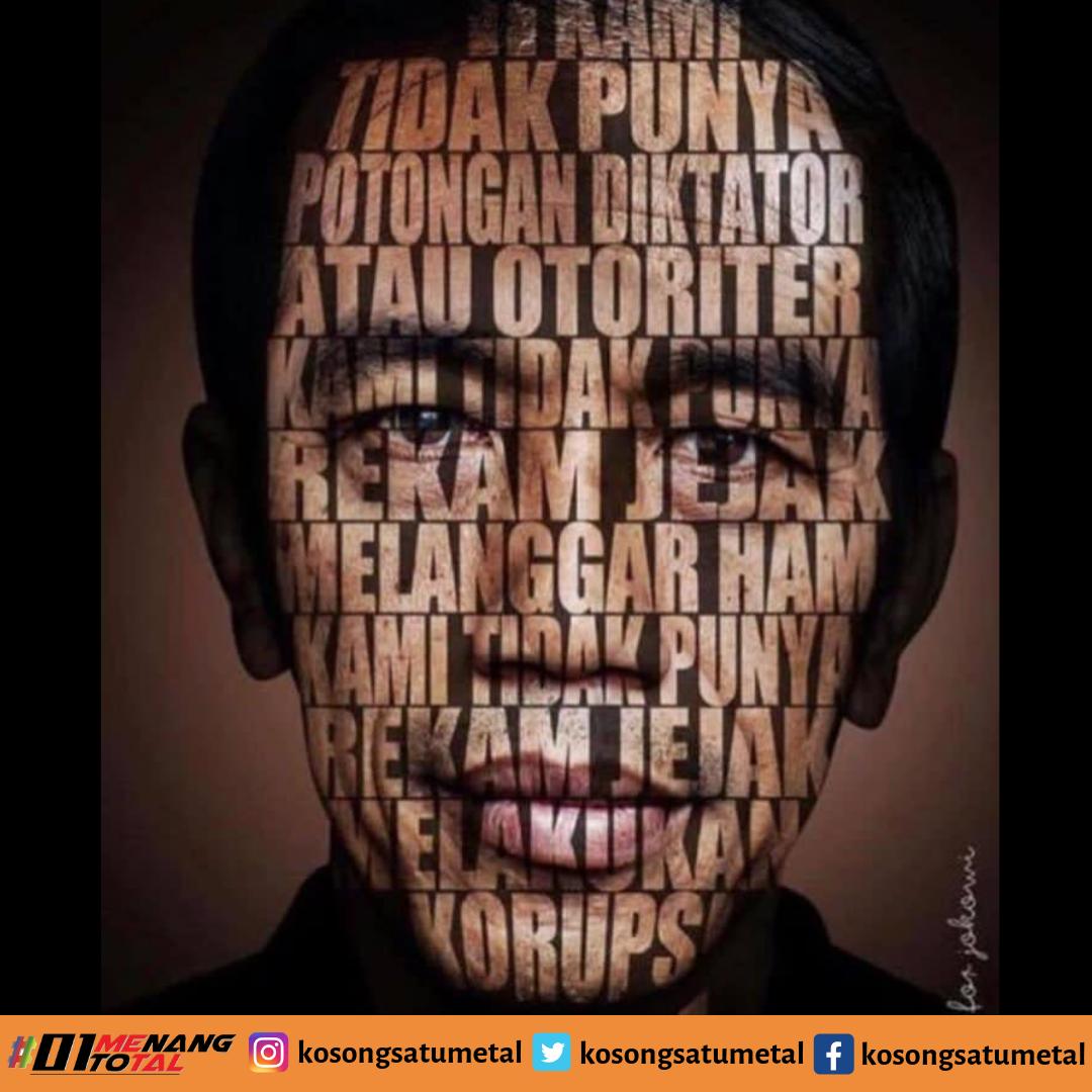 KosongSatuMetal's tweet photo. Jokowi adalah pemimpin yang bebas dari beban dan bersih dari noda apapun. Pemimpin yang ikhlas cenderung berjuang untuk yang dipimpinnya dibanding mementingkan diri dan kelompoknya sendiri.

#jokowilebihbaik 
#TolLangitJokowi 
#JokowiUpgradeIndonesia https://t.co/2tegzjFpAH