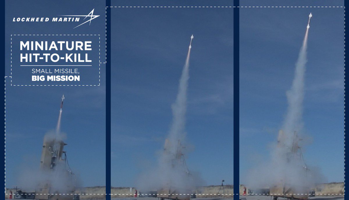 LMIndiaNews's tweet photo. One of a kind. 
At less than three-feet in length and five pounds, the Miniature Hit-to-Kill can defeat aerial threats and unmanned aerial system. #MHTK #AeroIndia2019 Read more: https://t.co/QLrptySPSh https://t.co/XG4Jx3Zsut