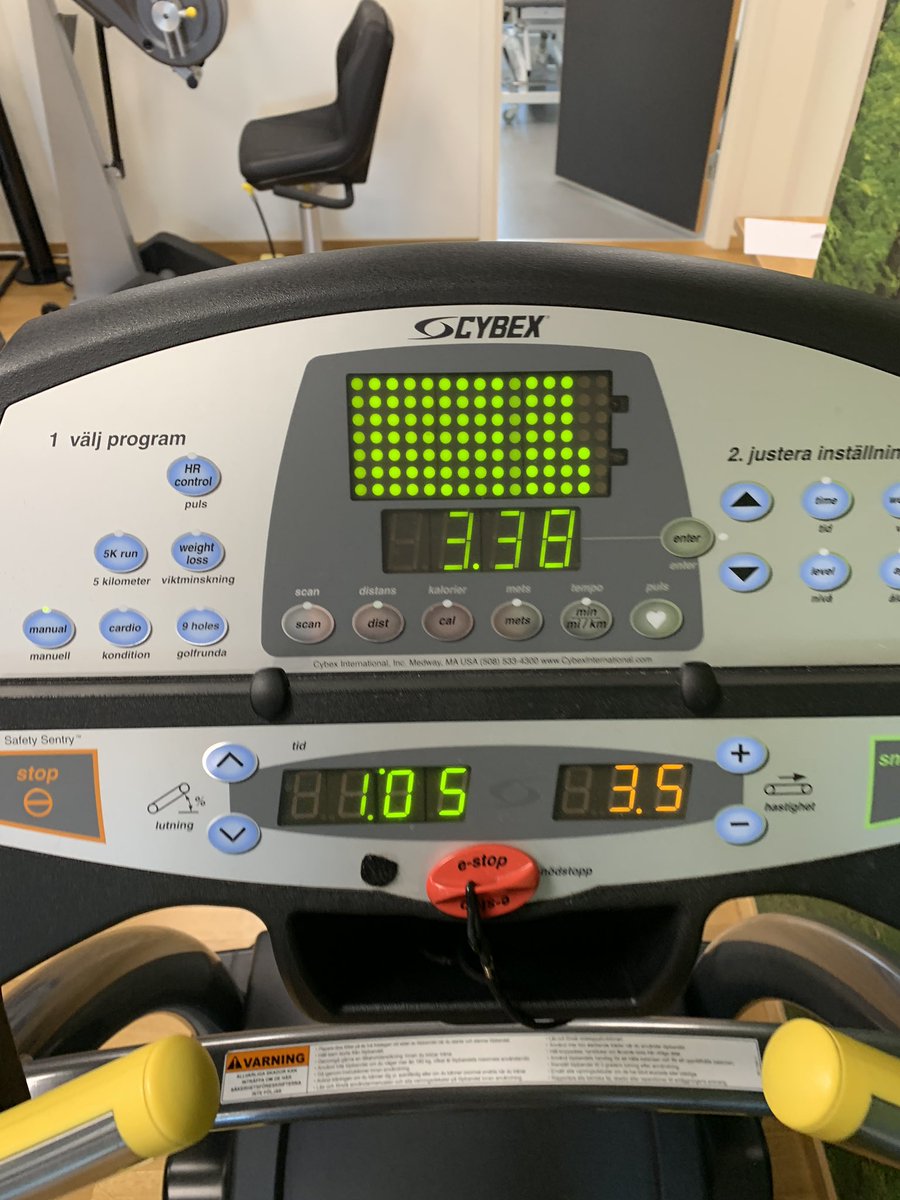 3.38 km på bandet idag. 🏃🏼‍♂️😁