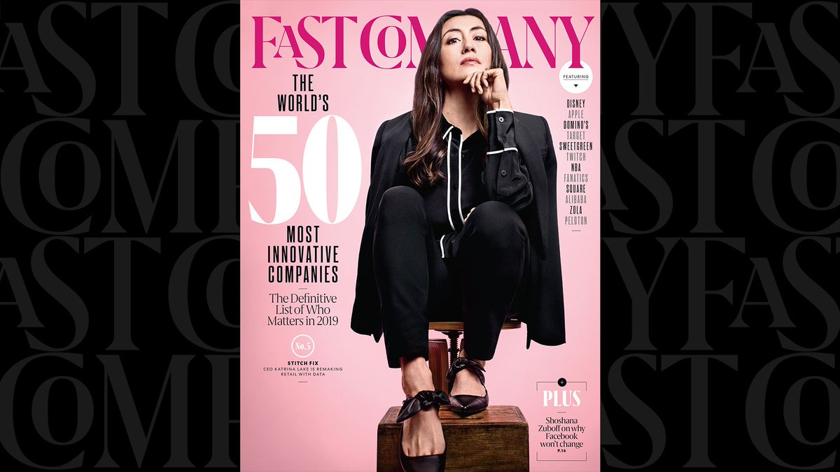 FastCompany's tweet photo. When @kmlake took @stitchfix public in 2017, at age 34, she was not only the youngest female founder to ever lead an IPO but also the first to stand at the Nasdaq podium while holding her toddler on her hip.⁣⁣

She’s our #FCMostInnovative cover star https://t.co/Ars3RE5Cuw https://t.co/5LsjwZcG3H