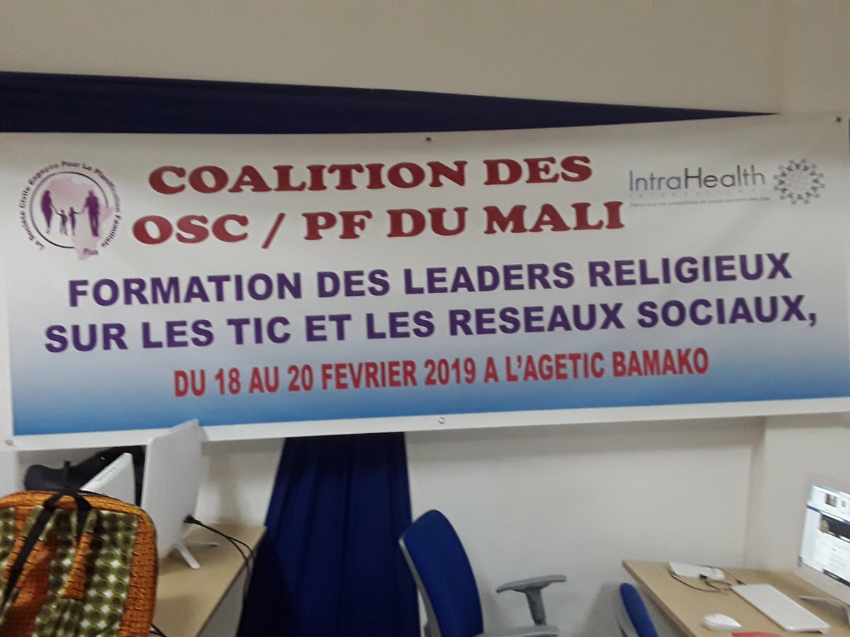 OUATTARAFADA's tweet photo. Du 18 au 20 Février 2019 a eu lieu la formation des leaders religieux sur les TIC et les réseaux sociaux. merci la coalition des organisations de la société civile et Intra Health. #TICReligionetPFMali @IntraHealthMali https://t.co/DL5kzklyTe