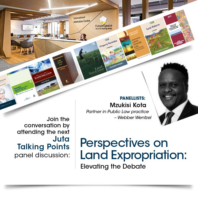 Juta_ZA's tweet photo. Take a closer look at the panellists who will be participating in tomorrow's #JutaTalkingPoints discussion on #LandExpropriation. To join the conversation and be a part of this event make sure you RSVP to ihartog@juta.co.za. Event is free of charge. Limited seating available. https://t.co/WWCgkv7yIK