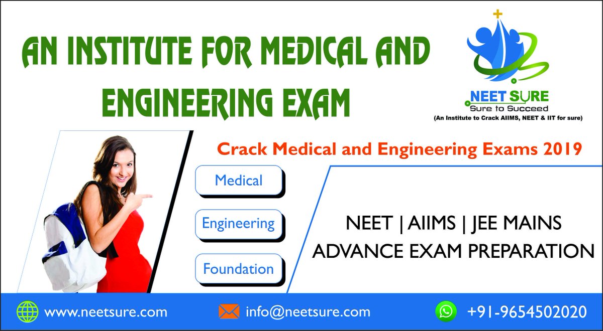 join NEET SURE which provides the best engineering Programs.  #coachingforneet #delhi #NeetInstitute #TopNeetInstitute #IITCoaching #JEECoaching #NeetCoachingClasses #IITJEE2019 #Medical2019  
neetsure.com
youtube.com/channel/UCH1rs…
youtube.com/watch?v=5AkLuP…