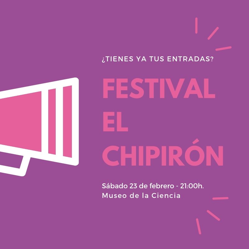 🎫 ¿Tienes ya tus entradas?

Corre... ¡que vuelan 🏃‍♀️🏃‍♂️!

Recuerda que puedes comprarlas en:

✅ Molly Malone Valladolid

✅ El Farolito

✅ Gondomatik

E infórmate de todo en nuestra web ➡️ festivalchipiron.com