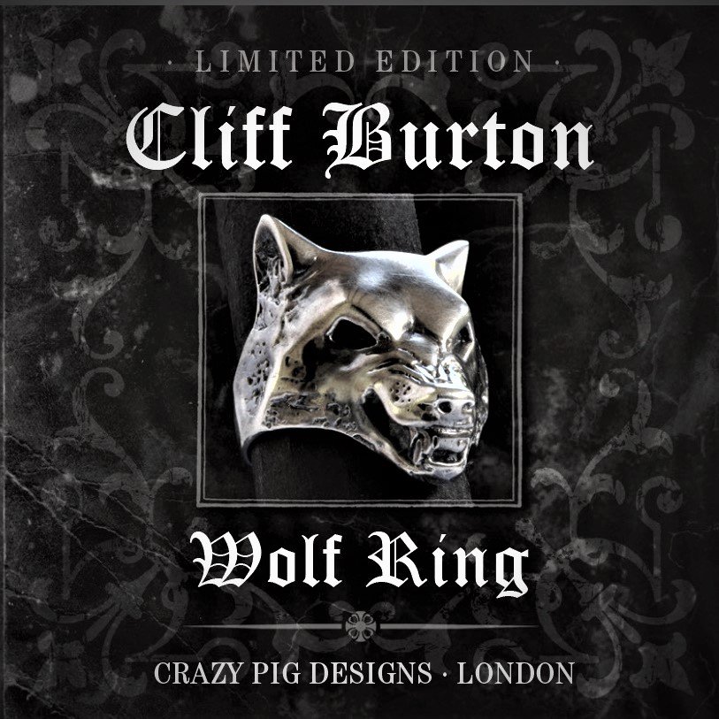 Crazy Pig Designs on Twitter: "Another gentle reminder that we only have 1  left of the Limited Edition Cliff Burton Wolf Ring. Get it before it goes!  #crazypigdesigns #crazypig #Metallica #MetallicaRules #cliffburton #