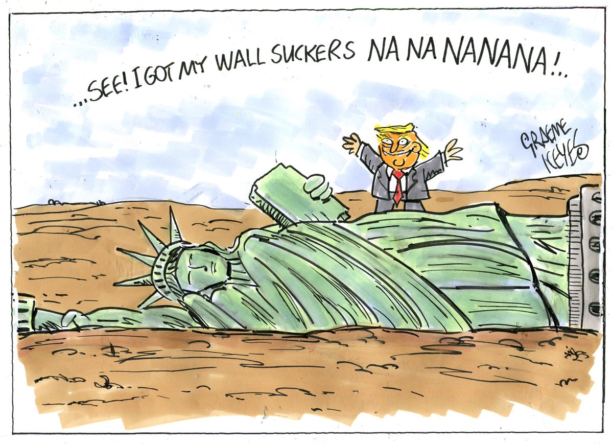 Political Cartoon On Twitter Graeme Keyes On Trump S Border Wall Commitment Trump And Nationalemergency Political Cartoon Gallery In London Https T Co Depctdnxf6 Https T Co Sbwbmuvr78