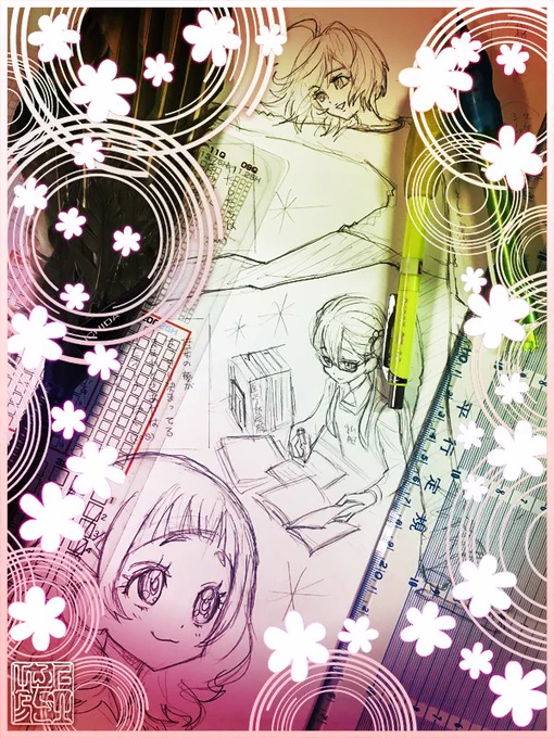 「HUGプリ単行本第2巻」描き下ろし43Pネームをやっと提出しました❣️〆切りがあちこち重なってしまってめちょっく‼️金曜日までがかつてない大修羅場…未知との遭遇です? 