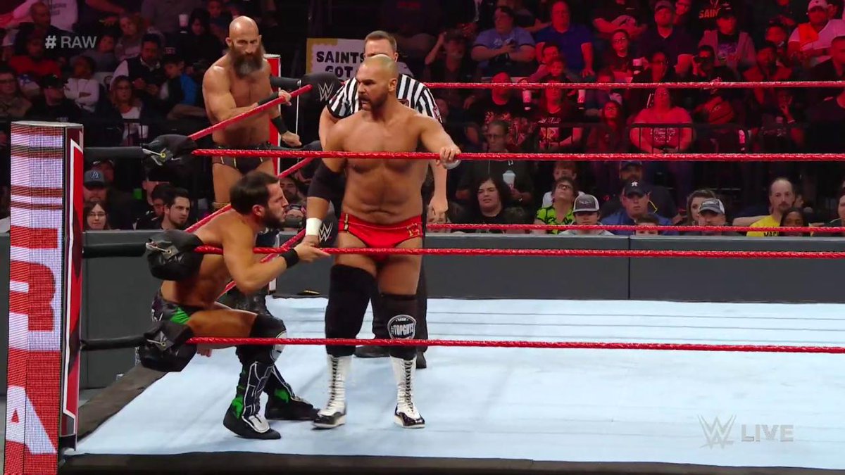 From @WWENXT to #RAW... #TheRevival @ScottDawsonWWE & @DashWilderWWE and @JohnnyGargano & @ProjectCiampa took their rivalry to Monday nights!