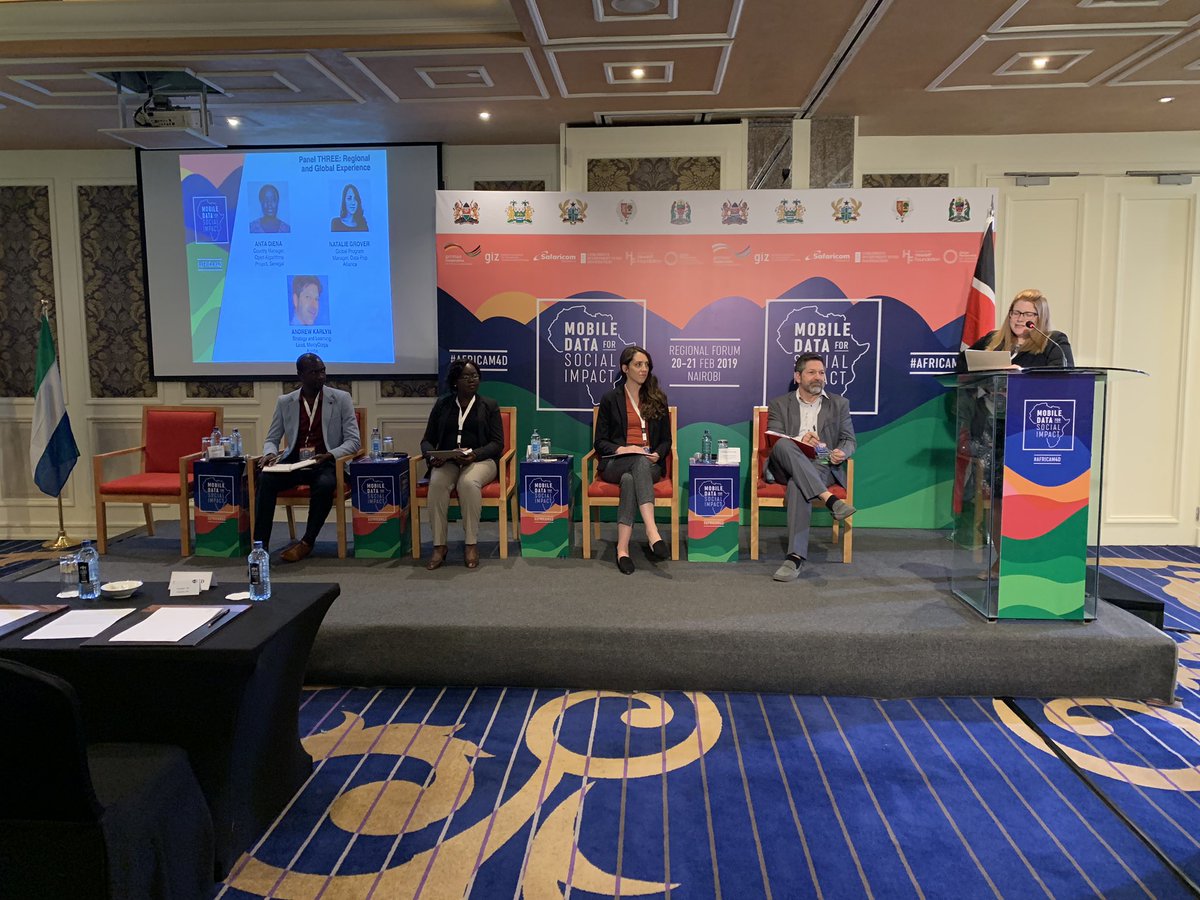 DavisAdieno's tweet image. @MsJenOO from @Data4SDGs chairs the first afternoon session with regional and global experts discussing capacity, models and opportunities to scale #AfricaM4D