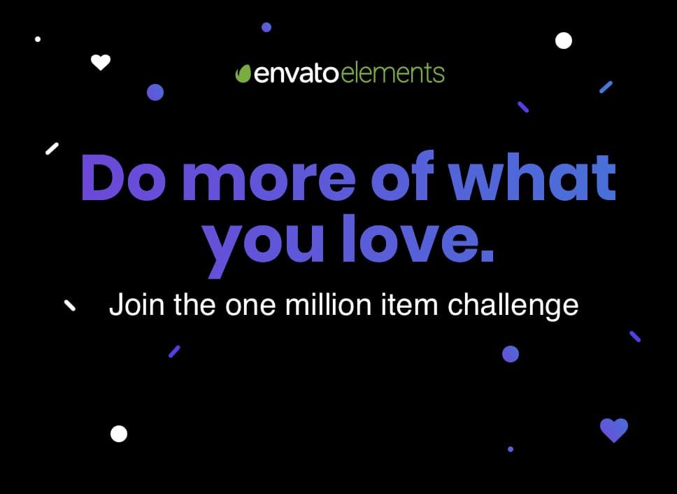 We are Exited to hear about Envato Elements "1M Item Challenge". Great Days Ahead 😍 😍 😎 😎 😍 😍

buff.ly/2SaMx7G