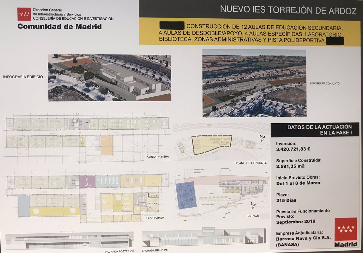 ivazquez06's tweet photo. #TorrejóndeArdoz está de enhorabuena!!!! Hoy hemos recibido al Consejero de Educación @R_vanGrieken para anunciar el inicio de obra del nuevo IES Público de Soto Henares y la apertura en el curso 20/21 del nuevo Centro de Educación Especial Público 👍📚📚 https://t.co/kTh1aGZZiJ
