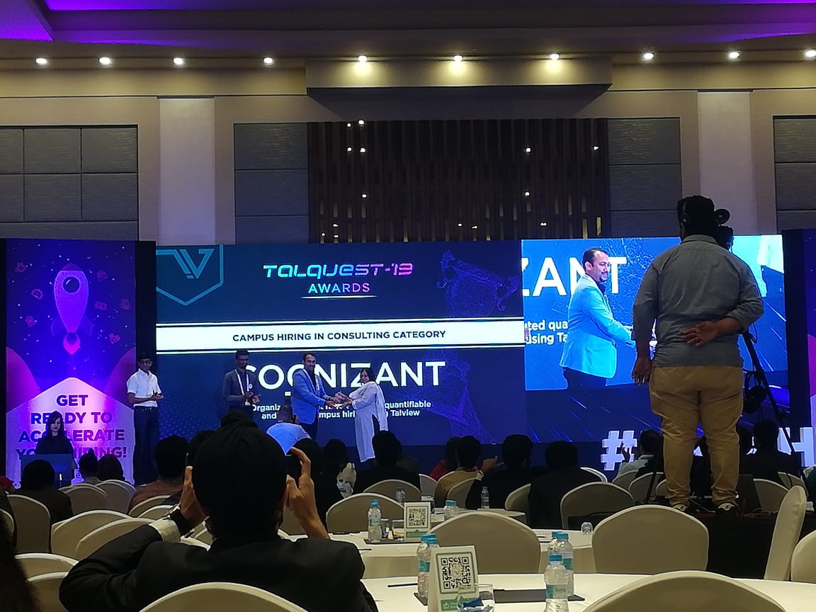 Talview's tweet photo. Signing off TalQuest ‘19 by expressing gratitude to our wellwishers and clientele with TalQuest Awards. Stay tuned to know more about winners across different categories! 

#TalQuest19 #InstaHiring #FutureOfWork #HRTech https://t.co/3Rc0xRTrwJ