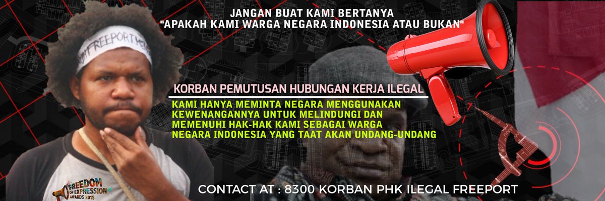 albertsamuel28's tweet photo. Pak @jokowi,
JANGAN MEMBUAT KAMI BERTANYA
"APAKAH KAMI WARGA NEGARA INDONESIA ATAU BUKAN"

KAMI HANYA MEMINTA NEGARA MENGGUNAKAN KEWENANGANNYA UNTUK MELINDUNGI DAN MEMENUHI HAK-HAK KAMI SEBAGAI WARGA NEGARA INDONESIA YANG TAAT AKAN UNDANG-UNDANG.

#8300korbanphkilegalfreeport https://t.co/JXnBGALqLL