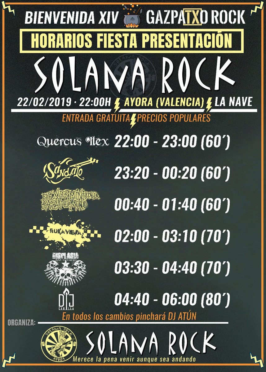 ROKAVIEJA's tweet photo. 🗣️Nos vemos este viernes a las 2:00 dándolo todo en la Fiesta de Bienvenida del @gazpatxorock, organizada por los compañerxs del #SolanaRock!!

🎷No os lo perdáis habrá alguna que otra sorpresa!!!🎸

Con ganas de que nuestra compañera Elena🎺 toque en su ciudad!!

#RKV #Gazpatxo https://t.co/WHpx4cmzgN