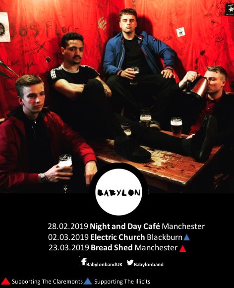 LIVE DATES over the next couple of weeks 💥 

Feb 28th // <a href="/nightanddaycafe/">Night & Day Cafe</a> 
March 2nd // <a href="/ECClubBlackburn/">ElectricChurchClub</a> with @theillicitss &amp; <a href="/Submarinersband/">Submariners</a> 
March 23rd // Bread Shed with <a href="/TheClaremonts/">The Claremonts</a>