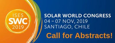 ISES_Solar's tweet image. Are you working in #SolarResourceAssessment, #CleanWaterTechnology, #SolarPolicy, or one of the many other themes of International Solar Energy Society #SolarWorldCongress2019?  Submit your paper until February 28th and join us in Chile!  More info here: ow.ly/8HKB50lNlA8
