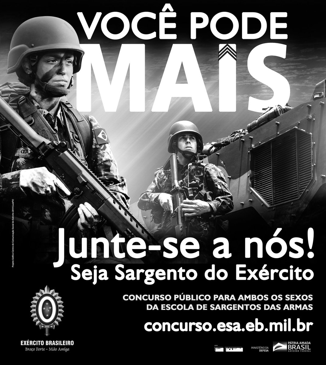 ATENÇÃO!!! Inscrições do concurso para Sargento do Exército já estão abertas. São 1.100 oportunidades para as áreas GERAL/AVIAÇÃO, MÚSICA E SAÚDE. As vagas são para ambos os sexos, dentro das especialidades. #VocêPodeMais @esaexercito