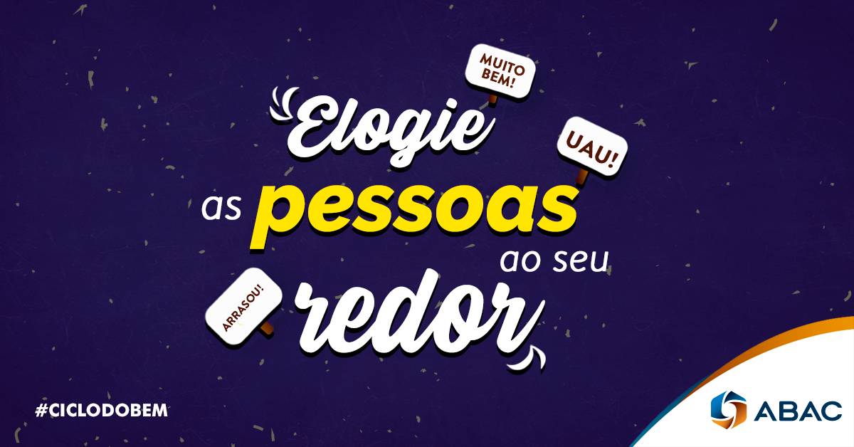 abacweb's tweet photo. Um elogio pode ser transformador. Um simples “Você está ótima(o)!” pode mudar a forma como o outro se vê e como ele vê o mundo. Faça o dia de alguém especial e ajude a espalhar a gentileza!😉

#CicloDoBem #GentilezaGeraGentileza #ABAC #Consorcie #Consórcio #CompraColaborativa https://t.co/K4AeC3cohi