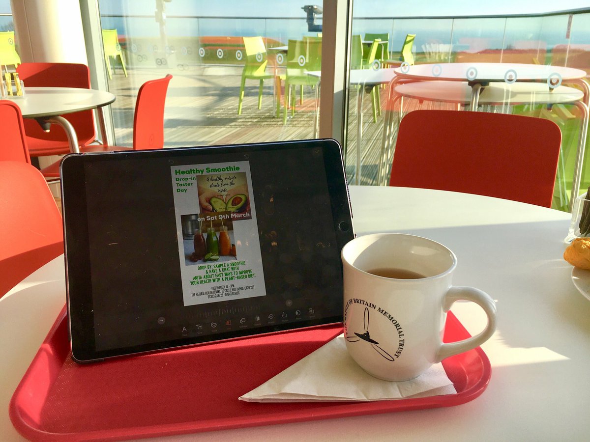 Rawsoulfood's tweet photo. Working in a quiet cafe. Preparing for the next #smoothie drop-in on Saturday 9th March... 🌿 #HealthyLife #plantbased #rawfood https://t.co/xmgn1OVmBC