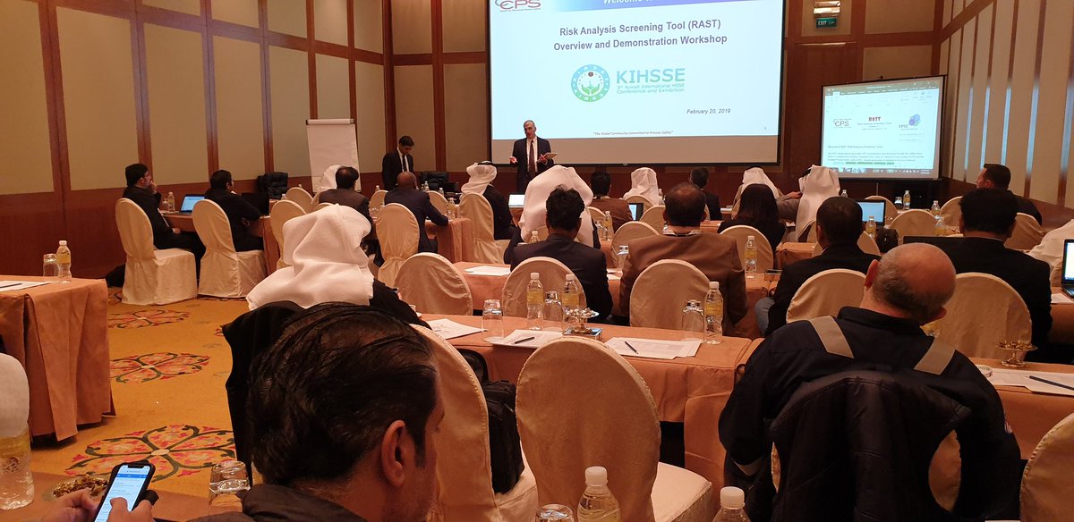 KIHSSE's tweet photo. #kihsse2019 #day3 #workshop1 "Process Safety &amp; Risk Integrity Management " Dr Bruce Vaughen #CCPS Umesh Dhake, Asia Pacific &amp; ME Regional Manager #CCPS
@Official_KPC @KNPCofficial @recso1972 @EQUATEofficial @kipicofficial @KocOfficial @q8petroleum @gpa_gcc_chapter @moh_kuwait https://t.co/bmPGcfdlQr