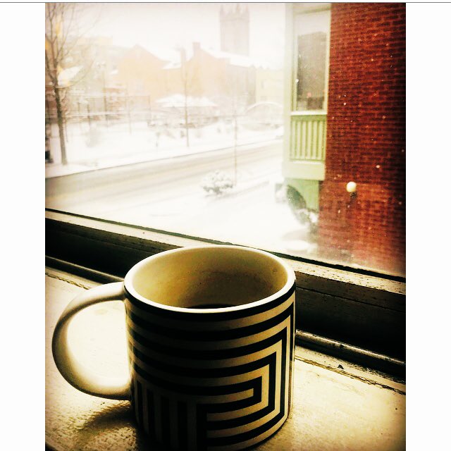 Why yes, it is completely calming to be able to wfh and watch the snow fall while I sip coffee and stand over my heater while on conference call on this snowy day. #howiflexatketchum #agencylife #workplaceflexibility