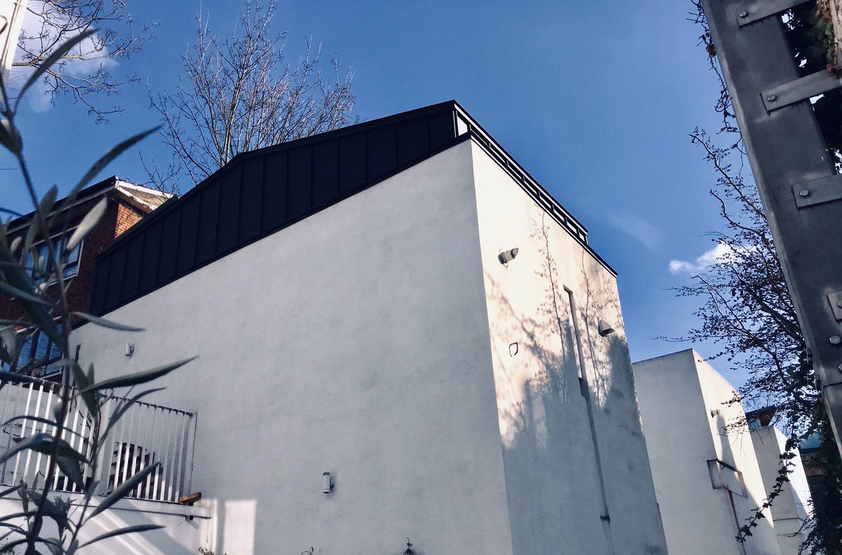 #vmzinc #roofcladding looks stunning in the #London #wintersun at our #Islington #roofextension to an original #peterbarber #mews