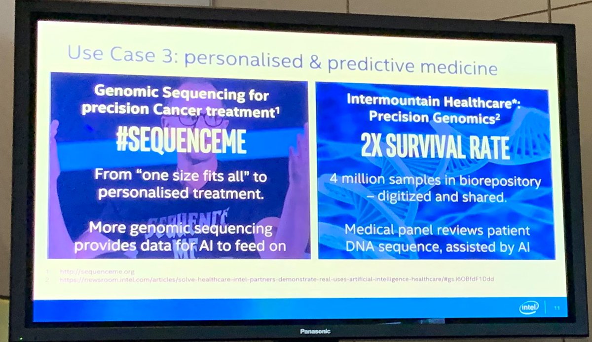 ManiraAhmad's tweet image. “DNA #SequenceMe” - example shared on Genomic Sequencing used for precision #Cancer treatment - a powerful story of an individual given 20 months to live and 5 years later they are #cancerfree 👏🏻

#DigiHealthAndCare19 #AI #Data #ImprovingLives #Outcomes